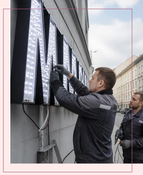 Изготовление и монтаж светодиодных LED вывесок в Сыктывкаре